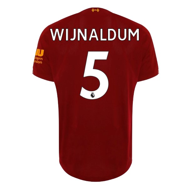 Camiseta Liverpool NO.5 Wijnaldum 1ª Kit 2019 2020 Rojo